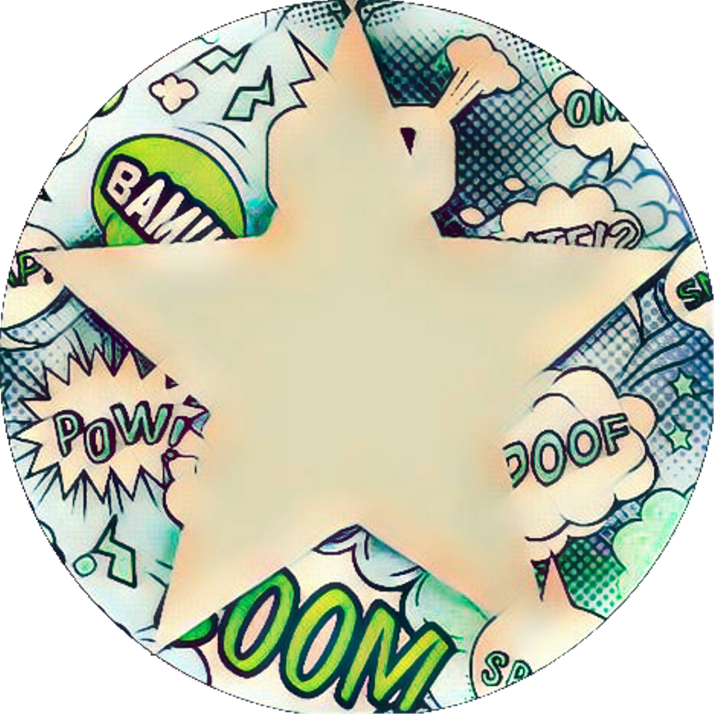 Background Circle Star Round Comic Wlka - Circle (1024x1024), Png Download