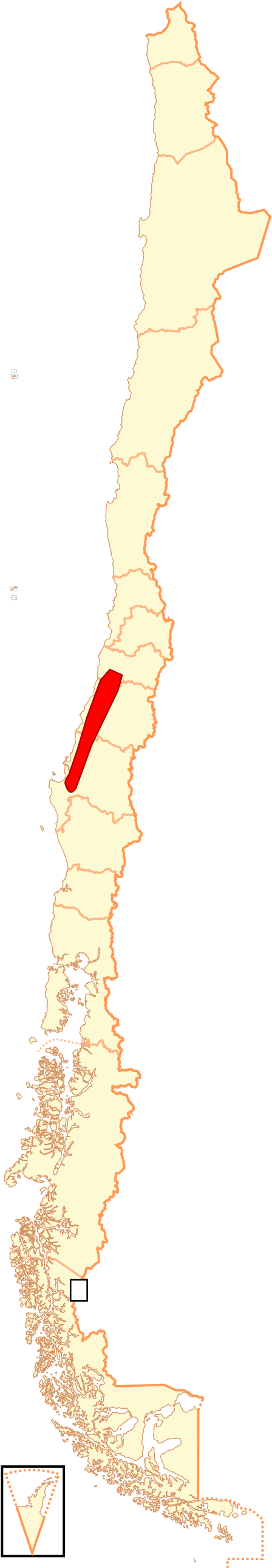 Mapa De Chile (1200x2667), Png Download