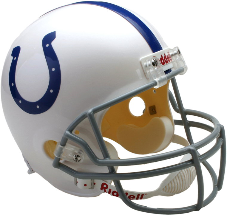 Indianapolis Colts Vsr4 Replica Helmet - Riddell Indianapolis Colts Deluxe Replica Helmet (900x812), Png Download