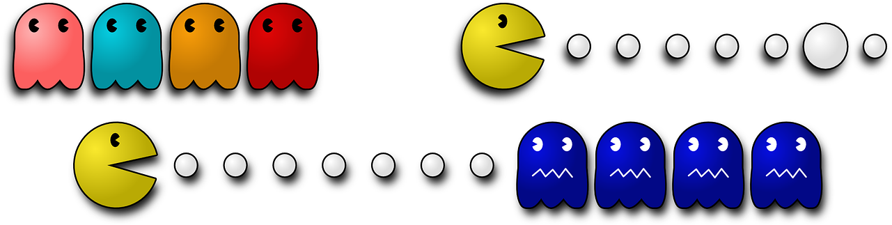 Pacman Pac-man Computer Game Sprites Pacma - Pac Man Eat Ghost Png (680x340), Png Download