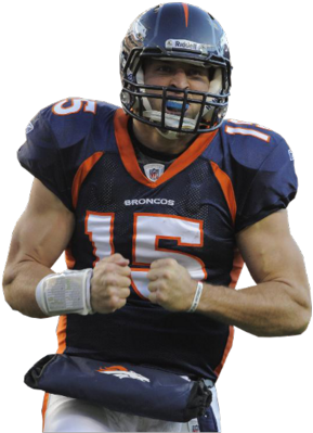 American Football Player Png - Tim Tebow No Background (323x400), Png Download