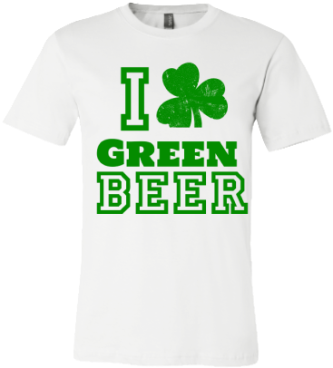 I Heart Green Beer Tee - Beer Here Throw Blanket (500x500), Png Download