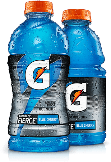Gatorade Fierce Blue Cherry 12 Count 32 Oz (576x627), Png Download