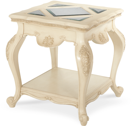 Zoom Images - Aico Lavelle Blanc End Table (600x510), Png Download