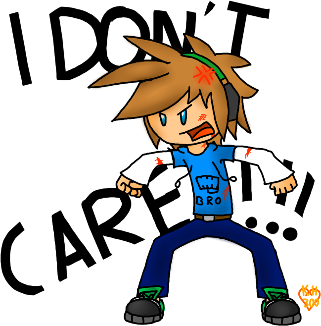 Happy Wheels Pewds Doesn't Care Image Gallery For - Cartoon (700x700), Png Download