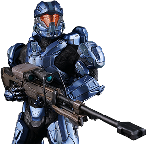 Spartan Gabriel Thorne Collectible Figure - Sniper Rifle (542x305), Png Download