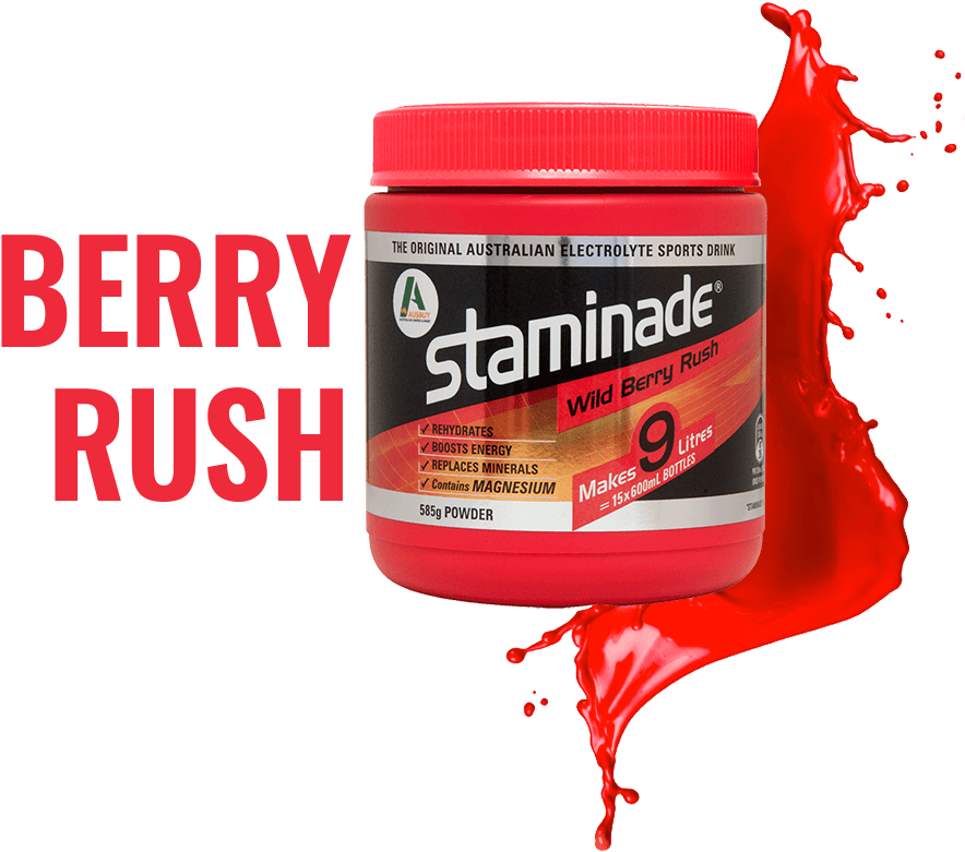Berry Rush Is Available In Woolworths Stores Australia - Staminade Wild Berry Rush 585g (967x800), Png Download