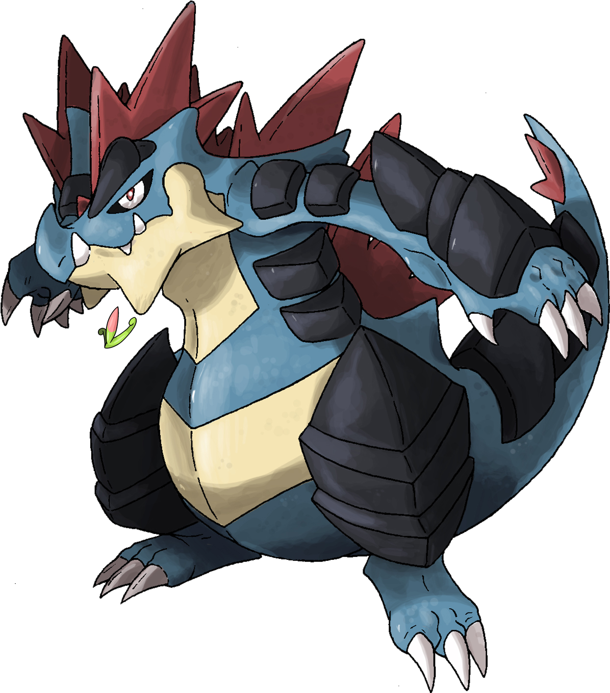 Mega Feraligatr - Pokemon Mega Evolution 2017 (1221x1378), Png Download