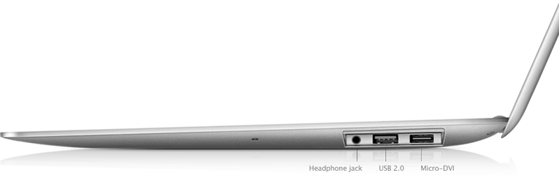 Macbook Air - Macbook Air 2008 Порты (800x251), Png Download