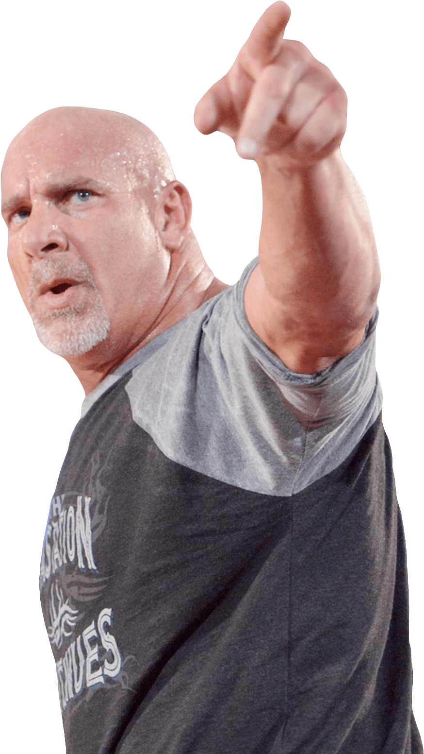 Bill Goldberg Pointing Up - Wwe Goldberg No Background (874x1552), Png Download