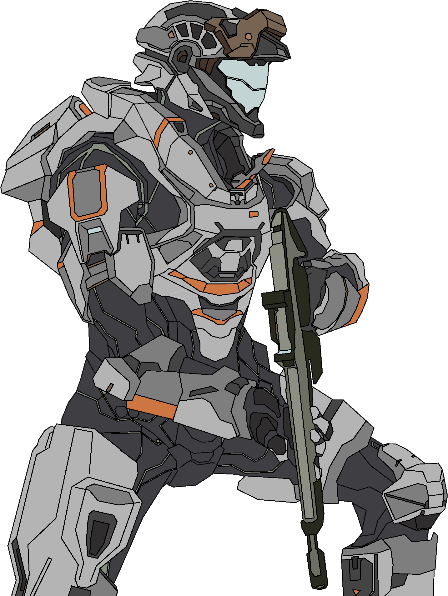 Unsc Gen Ii Body By Demondice-d5k9y48 1,532×1,968 Pixels - Halo Gen 2 Mjolnir (1532x1968), Png Download
