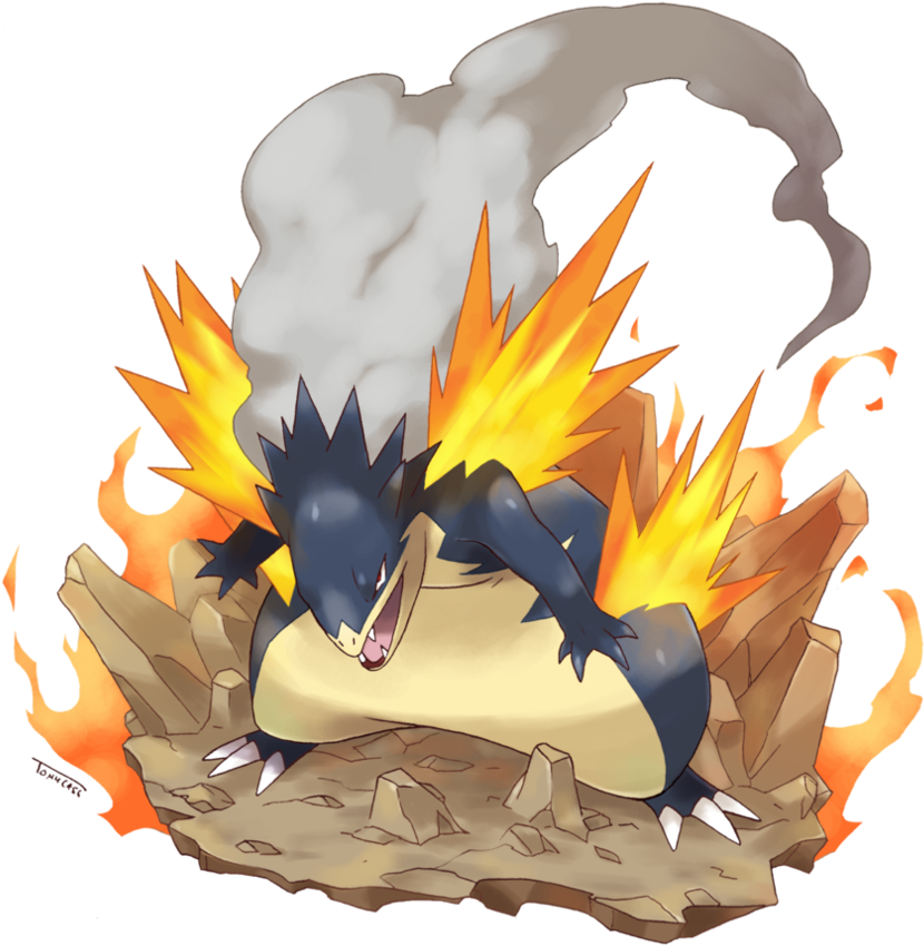 546 Kb Png - Mega Typhlosion (891x896), Png Download