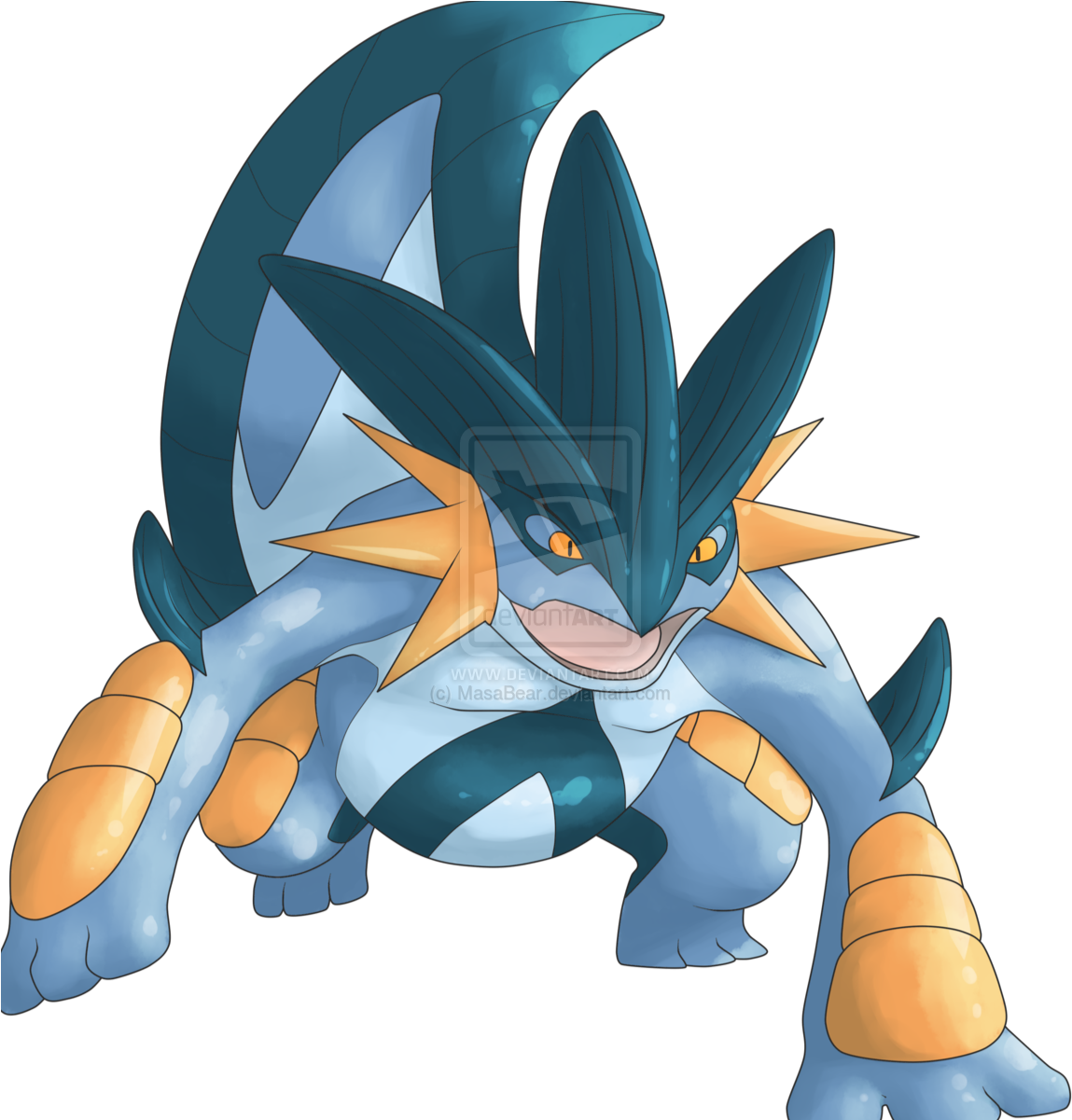 Pokemon Fake Mega Swampert (1200x1200), Png Download