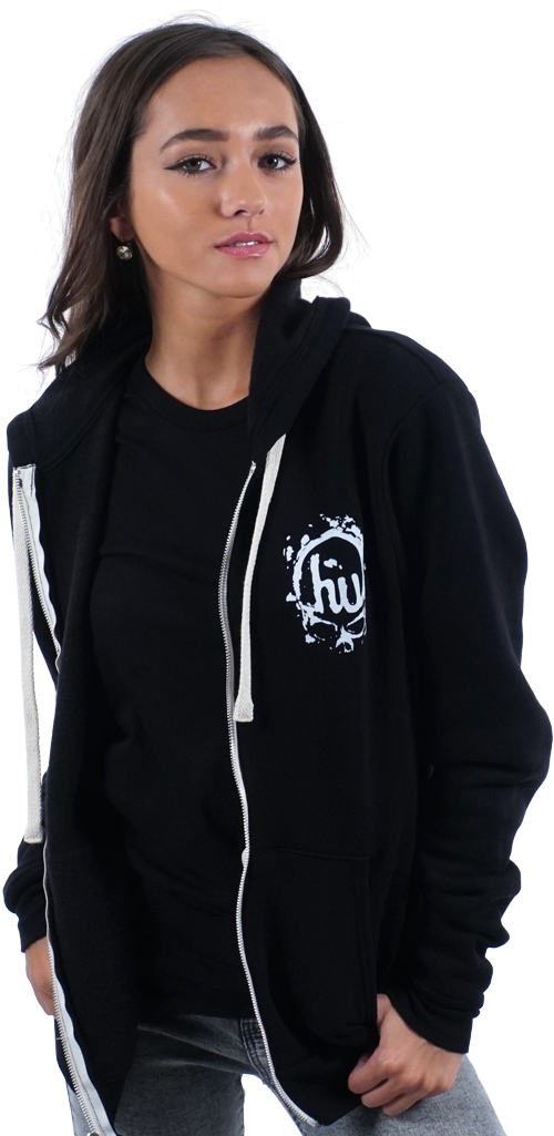 The Backbone Print Zipper Hoodie - Color (768x1024), Png Download
