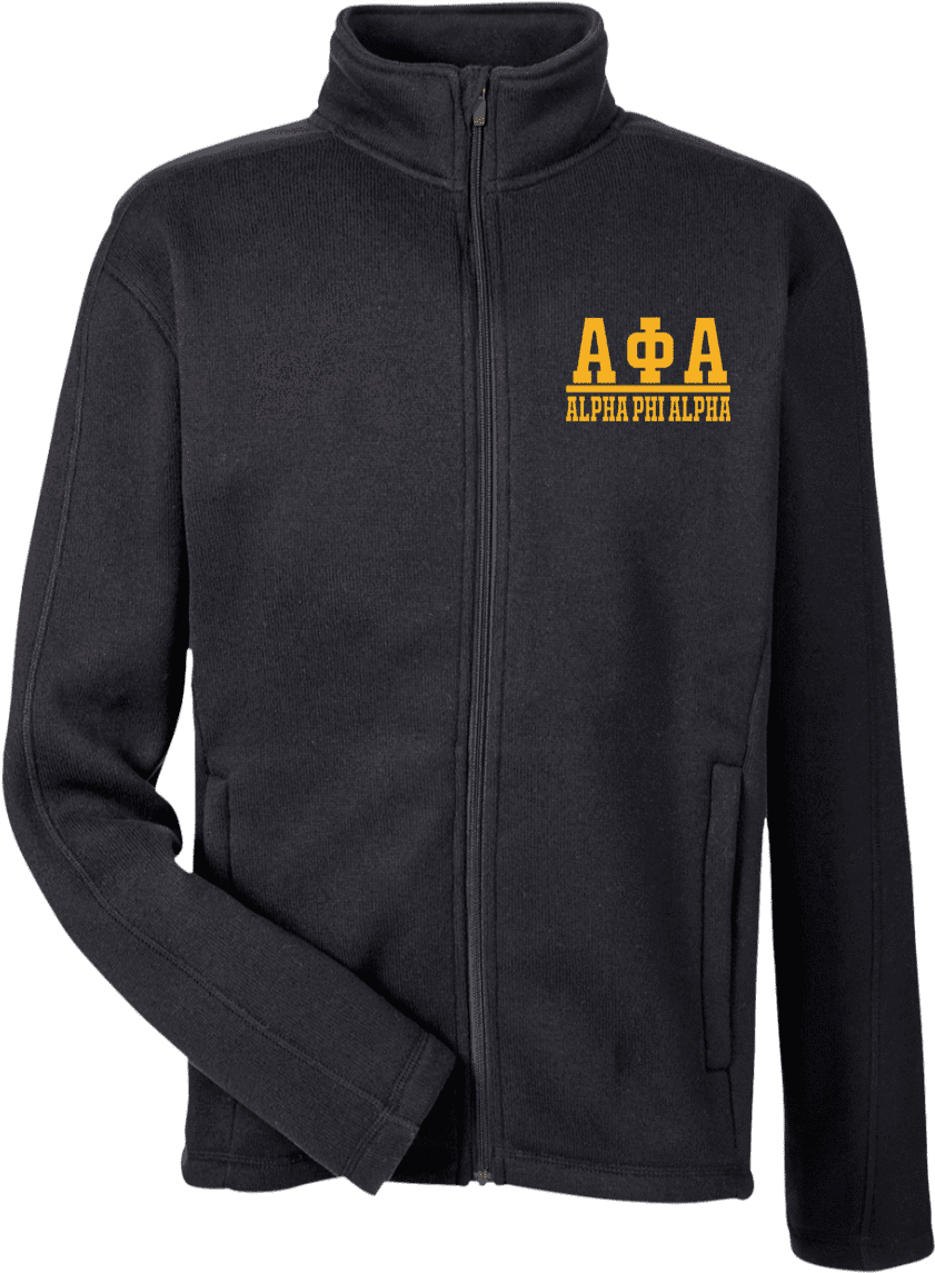 Alpha Phi Alpha Men's Full Zip Sweater Fleece - Polar Fleece (1155x1155), Png Download