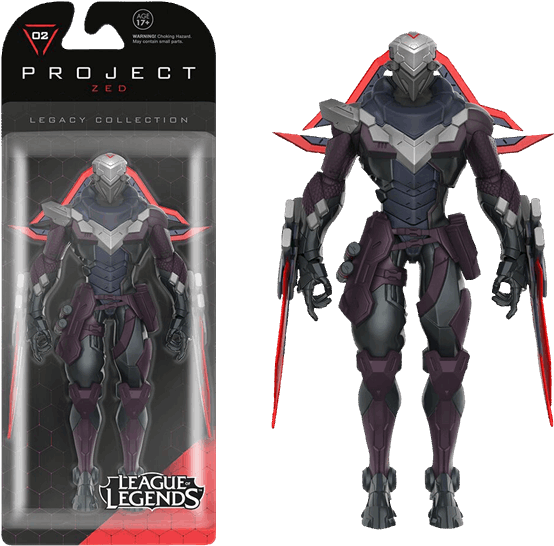Funko Legacy League Of Legends Zed Action Figure (600x600), Png Download