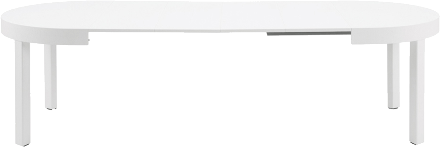 Tavolo Rotondo Allungabile Zed - Table Rectangulaire Blanche Laque (2000x1200), Png Download