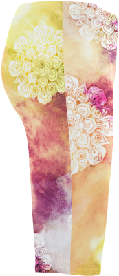 Watercolor Lotus Mandala Pattern - Patchwork (500x500), Png Download