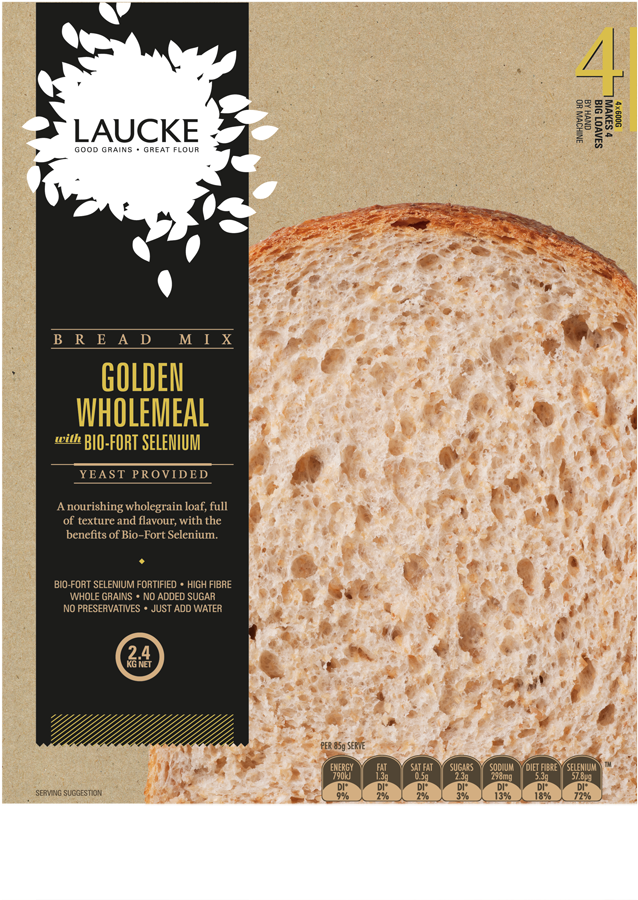 Bio-fort Golden Wholemeal Bread Mix - Laucke Pizza And Focaccia Mix (800x961), Png Download
