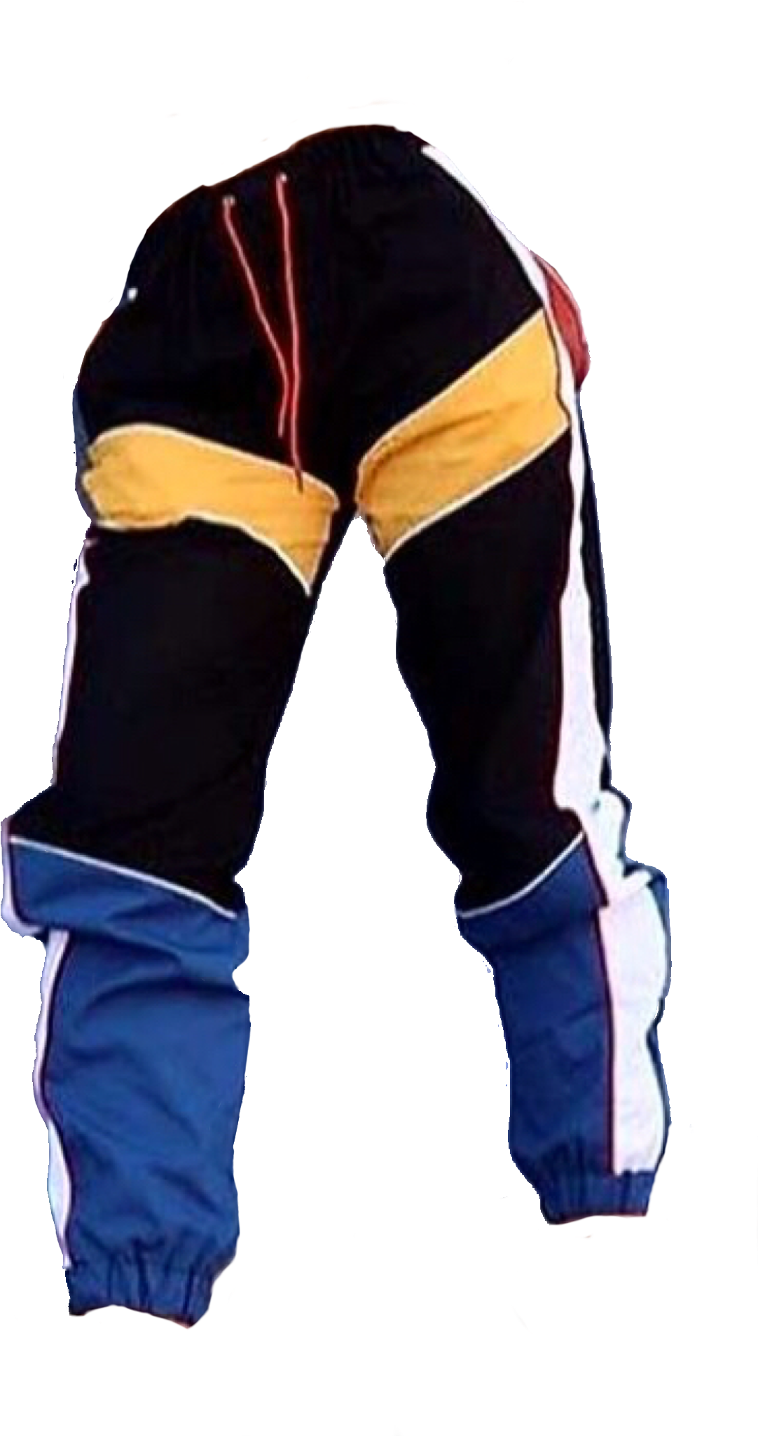 Black Yellow Blue Polyvore Moodboard Filler Pants Outfit - Mood Board (1110x2048), Png Download