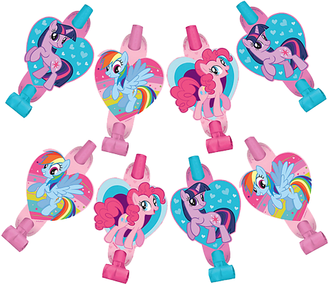 My Little Pony Party Blowers - Amscan My Little Pony Blowouts (500x430), Png Download