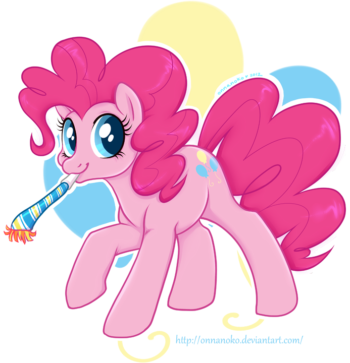 Onnanoko, Party Blower, Pinkie Pie, Safe, Solo - Pinkie Pie (700x800), Png Download