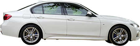 A White Car Parked In Front Of A Green Lawn, Most Of - Bmw 525d Price In India (450x450), Png Download