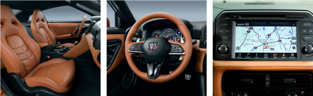 Interior Of All New Nissan Gt-r - Steering Wheel (1075x358), Png Download