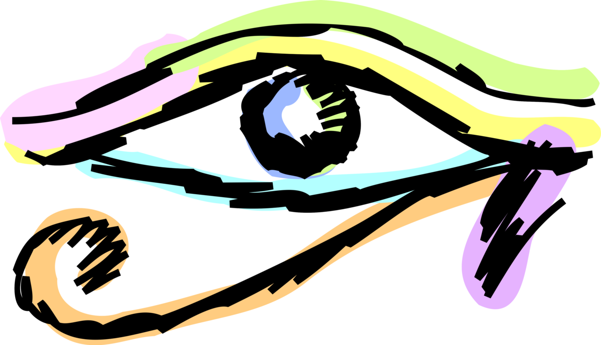 Vector Illustration Of Eye Of Horus Ancient Egyptian - Eye Of Horus (1220x700), Png Download