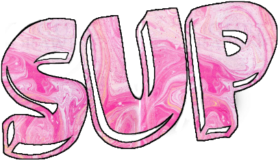 Pretty Mine Boho Pink Banner Pastel Modern Transparent - Sup In Bubble Letters (500x250), Png Download