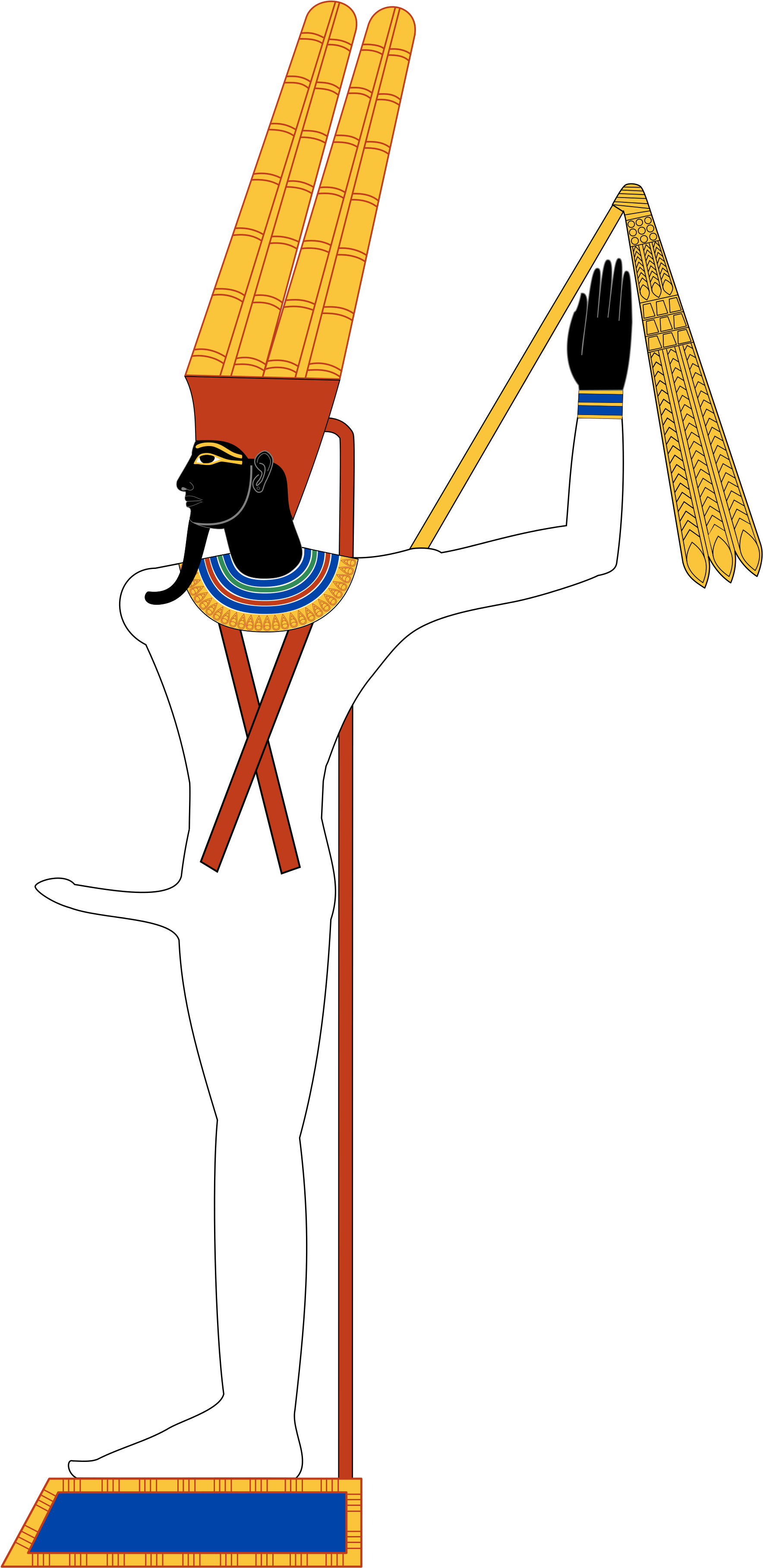 Min - Svg - Amun The Egyptian God (2000x3750), Png Download