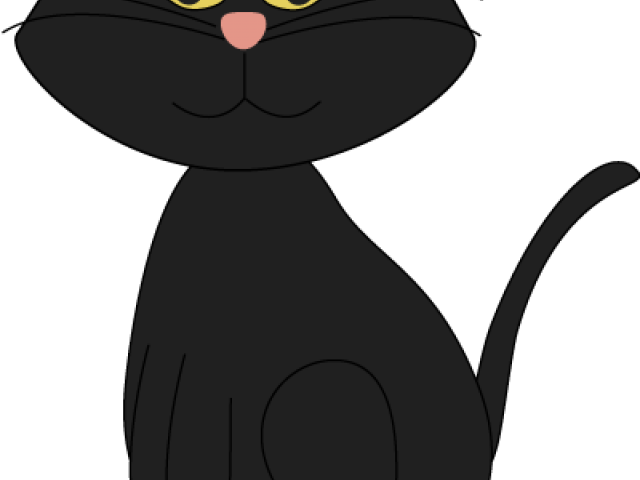 Halloween Cat Image - Black Cat (640x480), Png Download