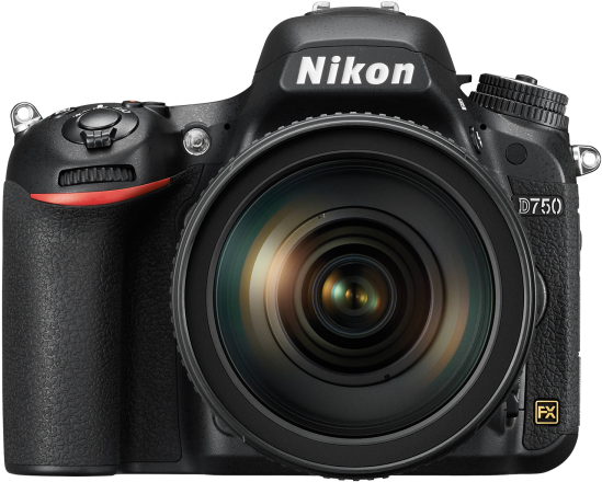 Dslr Cameras - Nikon D750 Front (600x450), Png Download