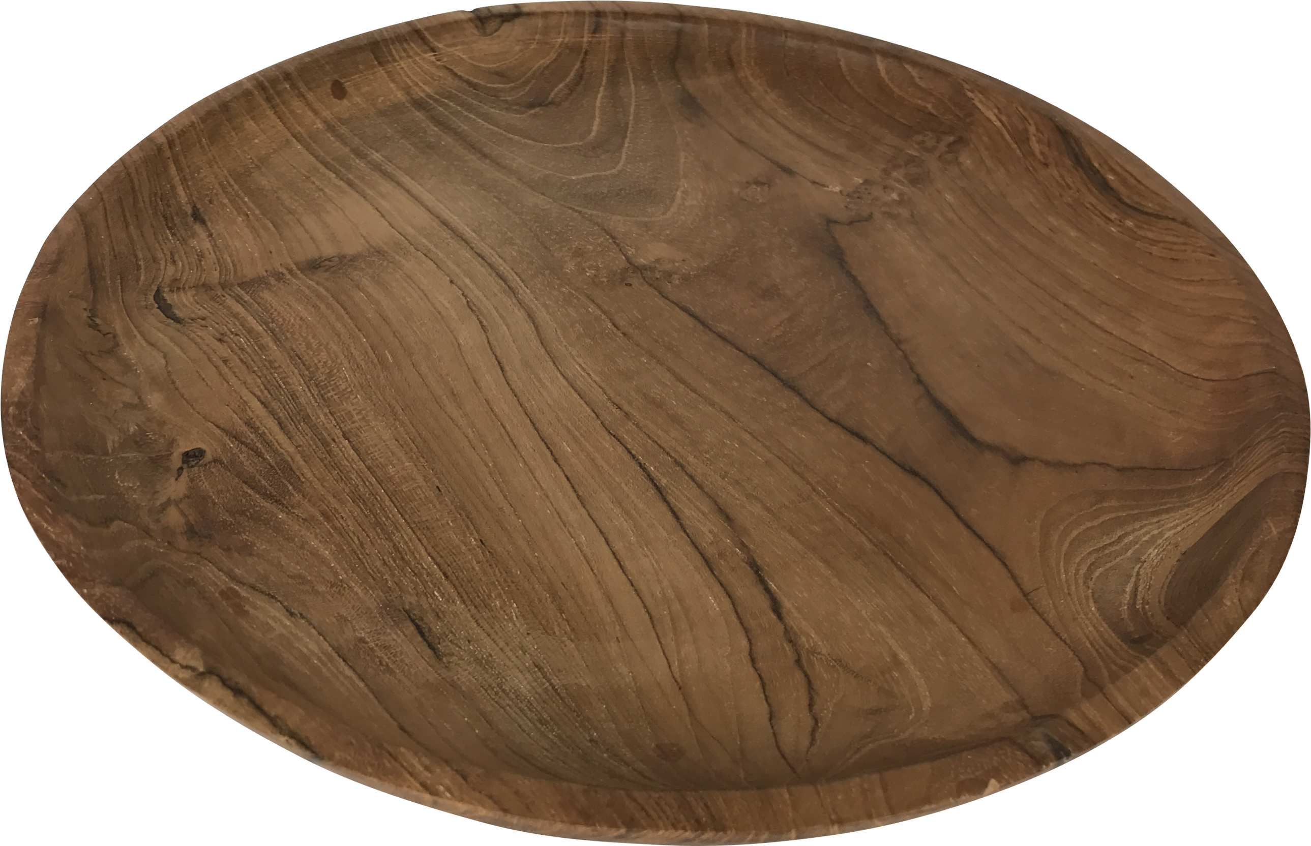 Teak Dinner Plate - Wood Plate Png (3043x3043), Png Download