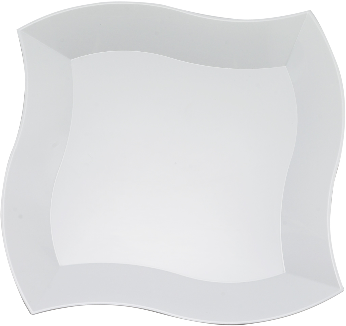 Disposable White Plastic Wave 10" Dinner Plates - Lampshade (1280x1256), Png Download