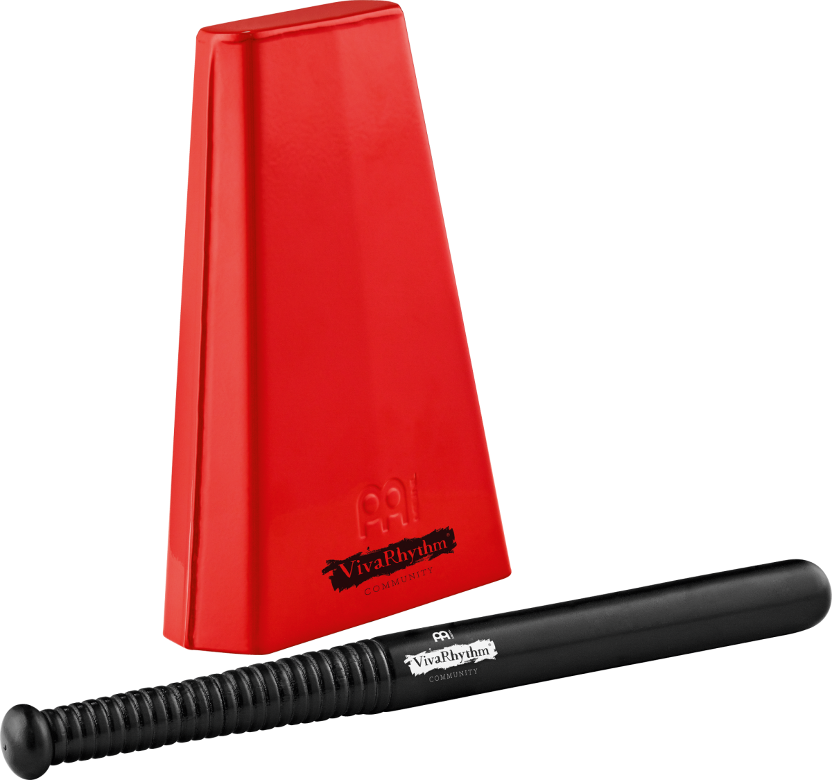 Meinl Vivarhythm Red Handheld Cowbell With Beater Vr-hcb-r (1200x1124), Png Download