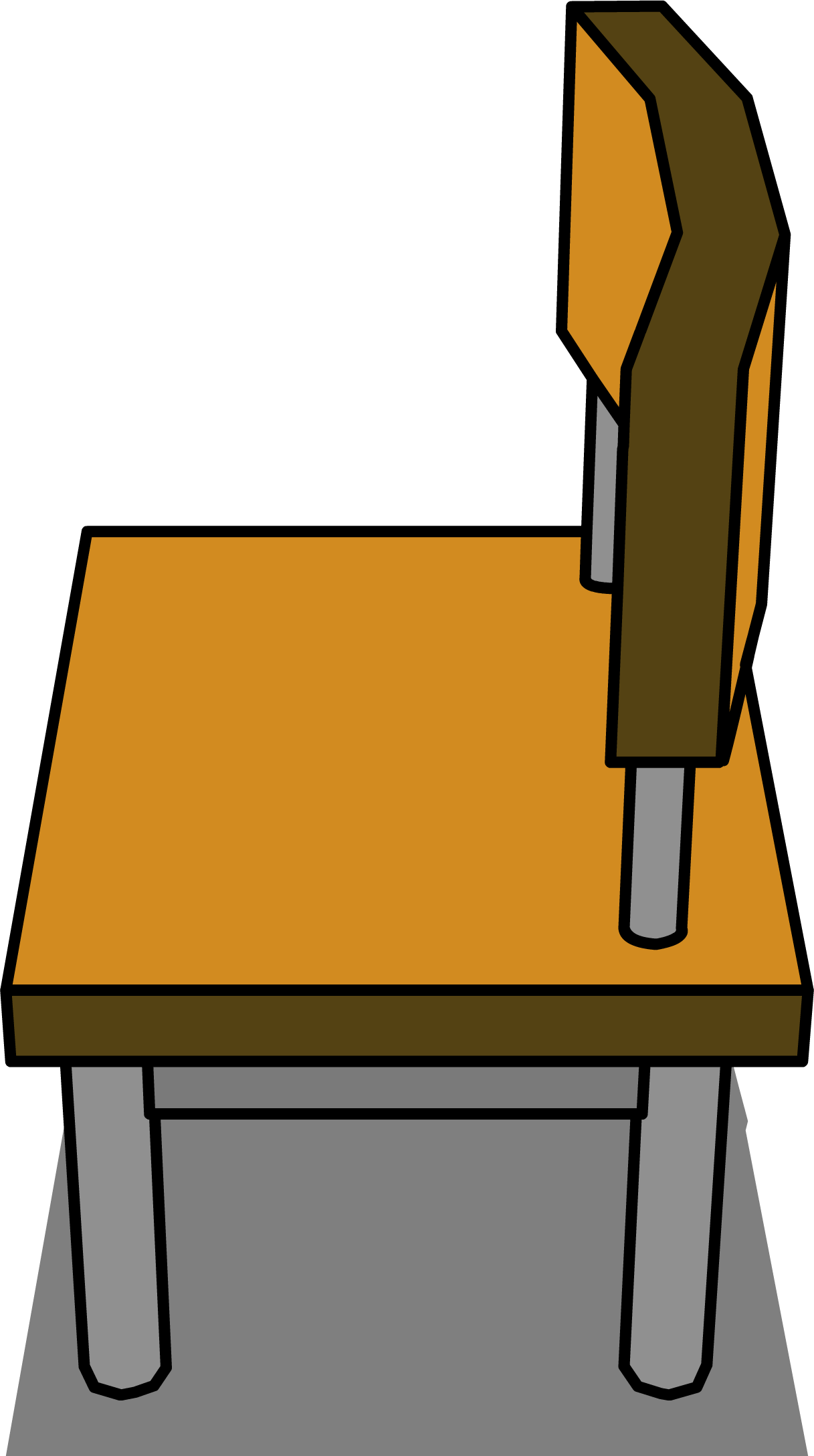 Classroom Chair Sprite 003 - Clip Art (1217x2177), Png Download