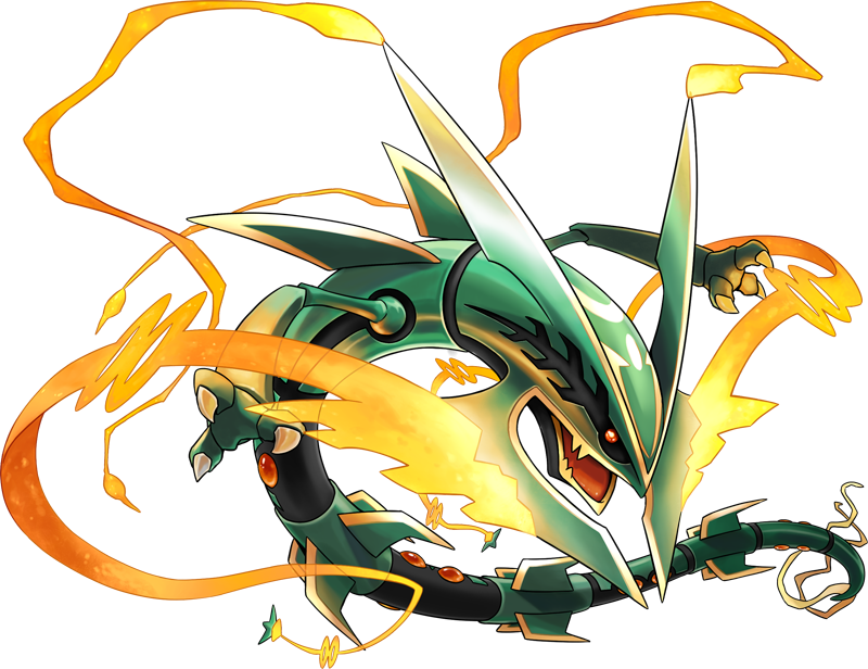 Pokemon Mega-rayquaza Is A Fictional Character Of Humans - Rayquaza Sun And Moon (800x616), Png Download