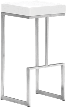 Darwin White Bar Stool - Darwen Barstool In Black (set Of 2) - (648x432), Png Download