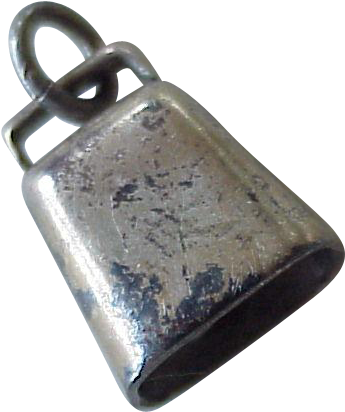 Cowbell Moving Vintage Charm Three-dimensional Sterling - Locket (411x411), Png Download