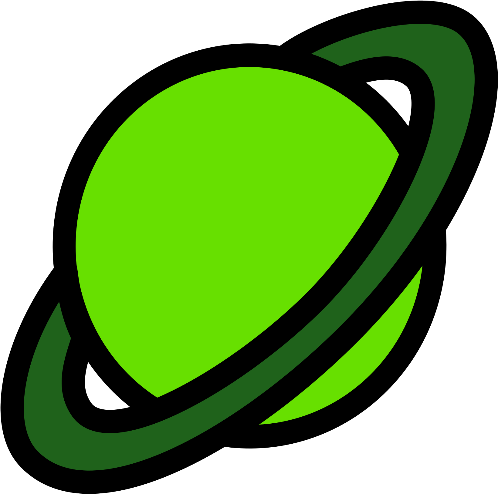 With Rings Green Big Image Png - Blue Planet Clipart (2400x2381), Png Download