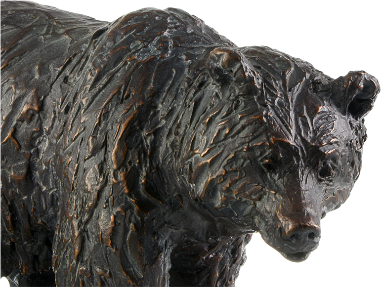 Bronze Sculpture Standing Bear - Bear (800x580), Png Download