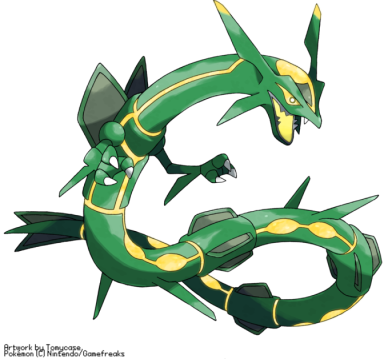 New Pictures Of Pokemon Rayquaza Pokemon Xy Episode - Primal Rayquaza (383x359), Png Download