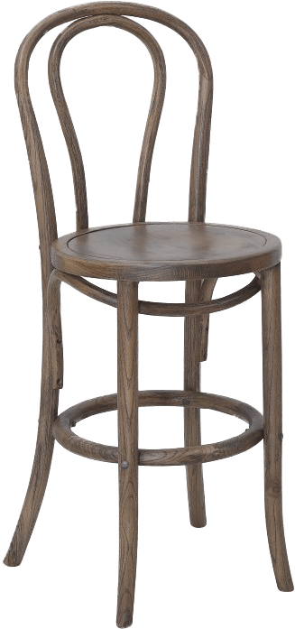 Bentwood Stool - Chair (374x737), Png Download