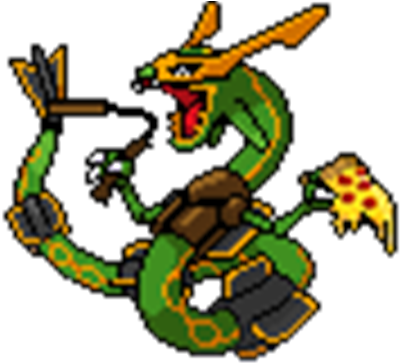Michaelangelo Rayquaza - Shiny Rayquaza And Normal Rayquaza (420x420), Png Download