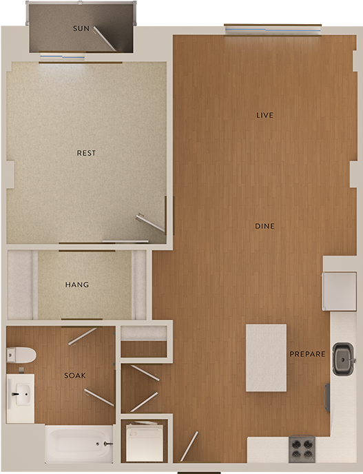 Suite A Floorplan - Floor Plan (700x700), Png Download