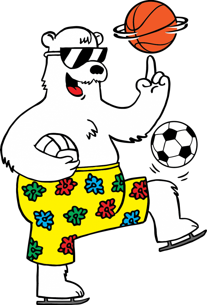 Jax Bear Sports 697x - Soccer Ball - Sports Kids Wall Vinyl Art, Vinyl Color (697x1024), Png Download