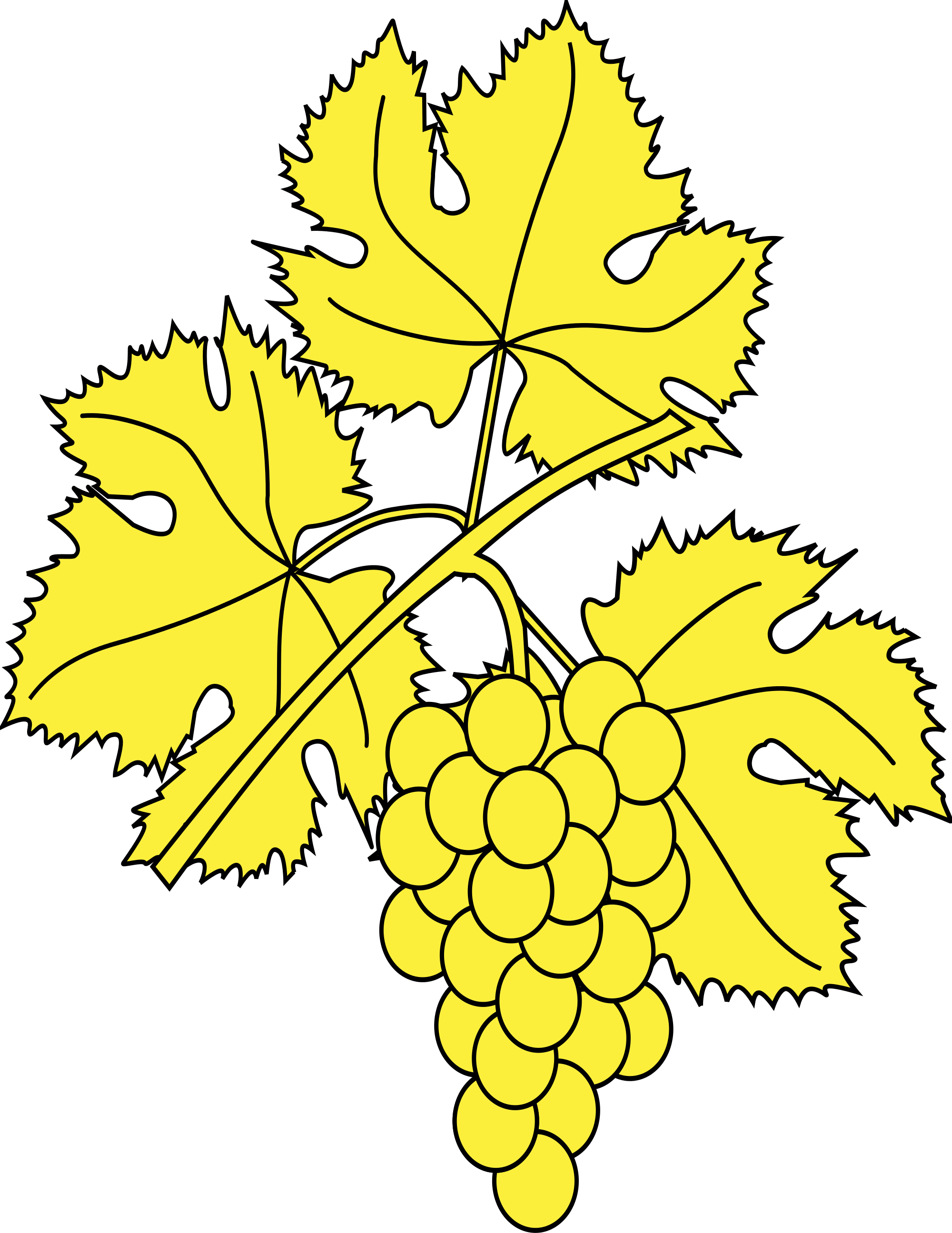 Open Hoja De Parra Dibujo (2000x2591), Png Download