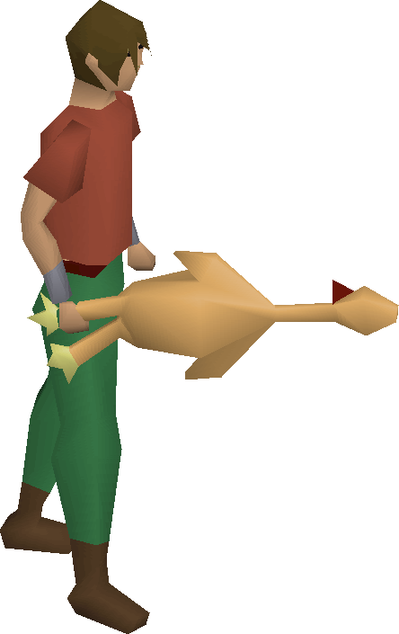 Rubber Chicken Equipped - Osrs Rubber Chicken Gif (444x705), Png Download