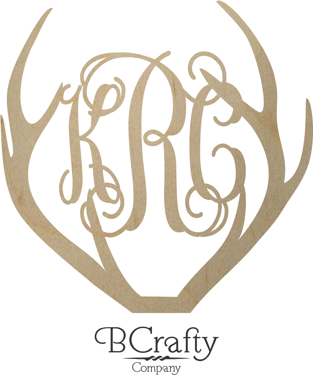 Wooden Antler Monogram - Diamond Square Fridge Magnet (personalized) (1125x1691), Png Download